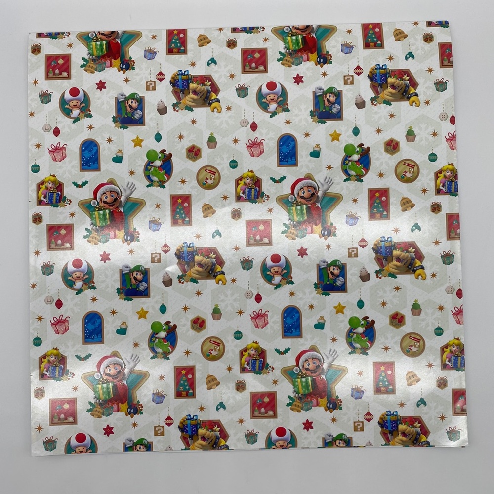 Super Mario Christmas Gift Wrapping Paper 36X24" 2